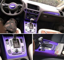 Autocollants de moulage de changement de couleur de Console centrale intérieure de voiture en Fiber de carbone 3D/5D de style de voiture pour Q5 2010 – 20188918544