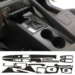 Auto-styling 3D/5D koolstofvezel auto interieur centrum console kleurverandering vormsticker sticker sticker emballen voor Hyundai Elantra CN7 2021-2023