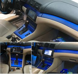 Car-Styling 3D 5D Carbon Fiber Car Interior Center Console Color Change Molding Sticker Calcomanías para BMW 3 Series E46 4 Puertas