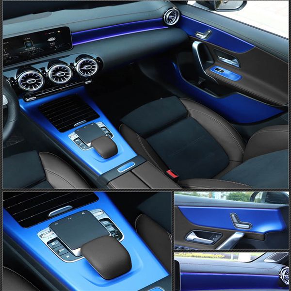 Voiture-style 3D 5D fibre de carbone voiture intérieur Console centrale changement de couleur moulage autocollant décalcomanies pour mercedes-benz classe A 2019