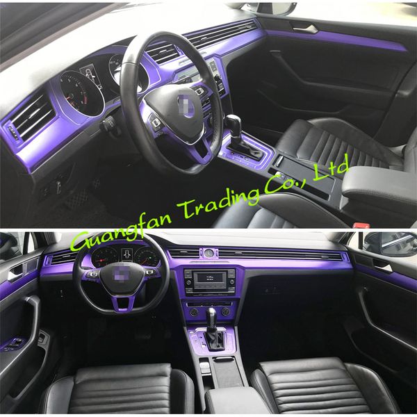 Car-Styling 3D 5D Carbon Fiber Car Interior Center Console Color Change Molding Sticker Calcomanías para VW Passat B8 2017-2019