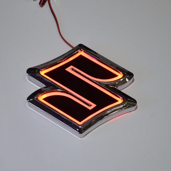 Style de voiture 8 05 cm 8 cm blanc bleu rouge 5D arrière Badge ampoule emblème Logo lumière LED autocollant lampe pour Suzuki Zuki Alto Jimny Swift338Q