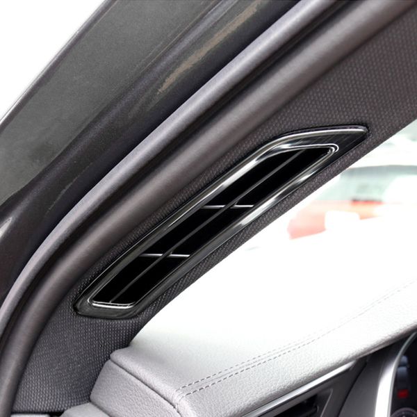 Estilo de coche, rejillas de ventilación de pilar, moldura de cubierta con marco decorativo de acero inoxidable para Audi A6 C8 2019, accesorios interiores