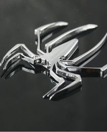 Accesorios de estilización de automóviles Pegatina de metal 3D CROME Spider Shape Emblem Logo Logotipo de motocicleta para Jeep Opel Skoda Benz Ford5488037