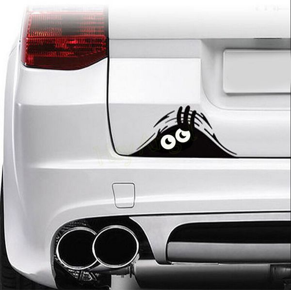 Accesorios de estilo de coche reflectante impermeable moda divertida Peeking Monster Car pegatina vinilo calcomanía decorar pegatina 4 unids/set