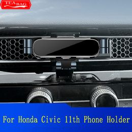 Support de téléphone portable de réglage de style de voiture pour Honda Civic 11e génération 2021 2022 pince d'évent de tableau de bord 360 support de gravité GPS
