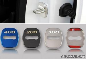 Auto Styling Auto 4 stks Deurslot Cover Badge Case Voor Peugeot 308 408 508 RCZ 208 3008 2008 Emblemen Accessoires CarStyling3402199