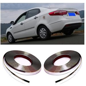 Car Styling Auto Self Adhesive Side Door Chrome Strip Moulding Decoration Bumper Protector Trim Tape Bumper strip