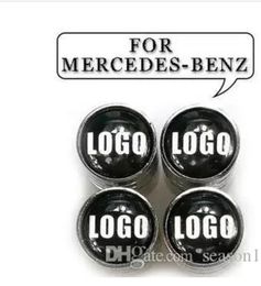 Car Styling auto sticker Tapas de válvula de neumático para Benz Rueda de seguridad Cubierta de vástago de válvula de aire de neumático para mercedes-benz Audi Sline