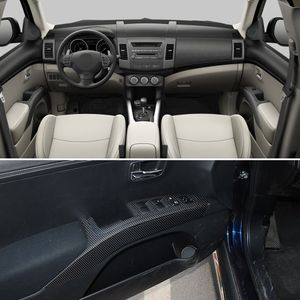 Autocollants de moulage de changement de couleur de Console centrale intérieure de voiture en Fiber de carbone de style de voiture pour Mitsubishi Outlander EX 2006-2011
