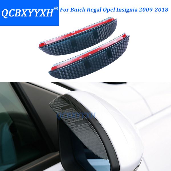 Voiture style carbone rétroviseur pluie sourcil imperméable à la pluie Flexible lame protecteur pour Buick Regal Opel Insignia 2009-2018