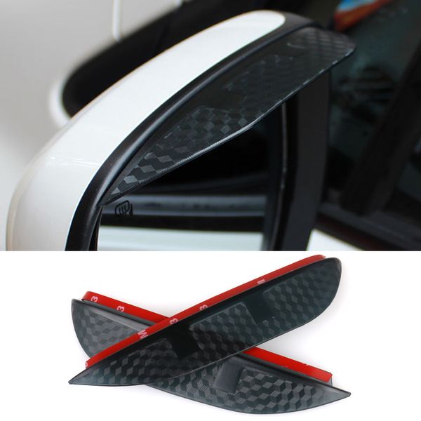 Estilo de coche, espejo retrovisor de carbono, ceja de lluvia, accesorios protectores de hoja flexibles a prueba de lluvia para NISSAN X-TRAIL 2011