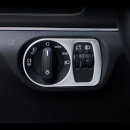 Auto Styling Dashboard Hoofd Lamp Schakelaar Decoratie Frame Cover Rvs Strips Voor Audi Q3 2013-2017 Auto Accessories248v