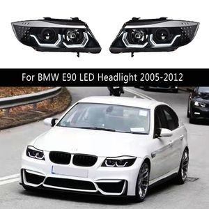 Auto Styling Dagrijverlichting Voorlamp Voor BMW E90 320i 325i 318i LED Koplamp Montage 05-12 Streamer richtingaanwijzers
