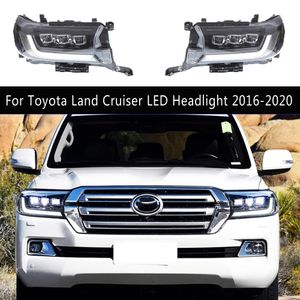 Auto-styling overdag looplichten Streamer Turn Signal Indicator High Beam Angel Eye voor Toyota Land Cruiser LC200 LED-koplamp 16-20