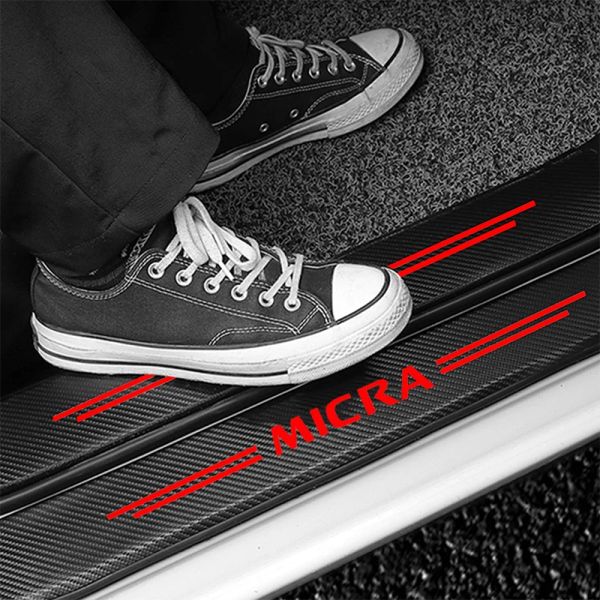 Caraune de style Car Sill Anti Scratch Decals Sticker Sticker Tape Protective Film for Nissan Micra Emblem 2015 2017 2017 2018 2019 2020