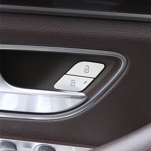 Car Styling Door Unlock Switch Botones Lentejuelas Decoración Pegatina Embellecedor Para Mercedes Benz W167 W177 W247 GLE GLS GLB A Clase B