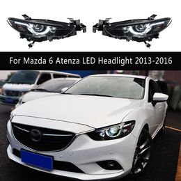 Voiture style DRL feux diurnes vapeur clignotant indicateur pour Mazda 6 Atenza phare LED assemblage 13-16 lampe avant