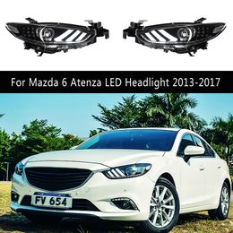 Style de voiture DRL feux de jour Streamer clignotant indicateur accessoire d'éclairage pour Mazda 6 Atenza phare LED 13-17 lampe frontale