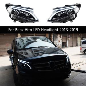 Auto Styling DRL Dagrijverlichting Streamer Richtingaanwijzer Lamp Voor Benz Vito W447 LED Koplamp 13-19 grootlicht Angel Eye Projector