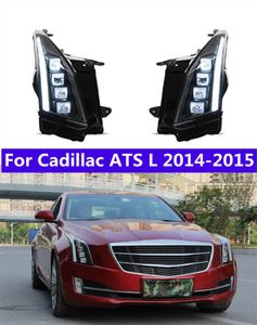 Estilo de coche para faros delanteros de Cadillac ATS 2014-15 ATS faro LED DRL lente Bi Xenon luz antiniebla de estacionamiento de haz alto y bajo