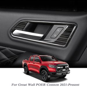Auto styling voor Great Wall Poer Connon 2021-Huidige Interieur Binnendeur Kom Frame Pailletten Interne Mouldings Auto Accessoires