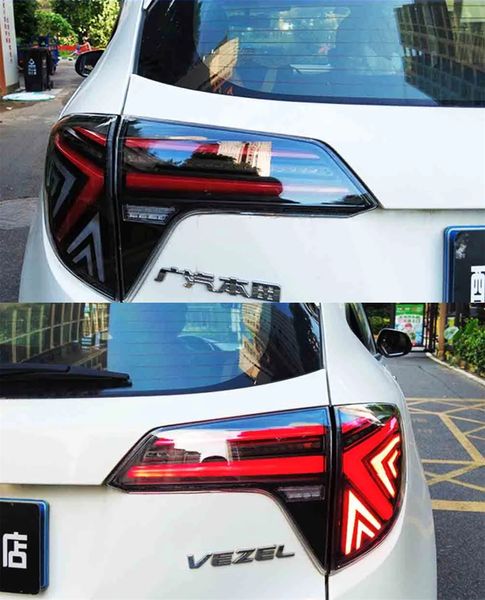 Style de voiture pour Honda HRV HR-V Vezel feu arrière LED complet DRL feux antibrouillard ange yeux lampe de parc arrière