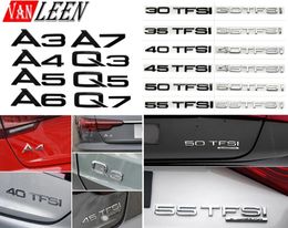 Auto Styling Voor Q5 A4 Sline B8 B9 B7 A3 8V 8P A5 A6 C7 C6 Q3 q7 S3 S4 S5 S6 RS3 RS4 SlineTrunk Boot Embleem Badge Stickers9230212