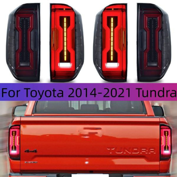 Style de voiture pour Toyota 20 14-20 21 Tundra Ensemble de feux arrière Retrofit Dynamic LED Feux arrière Feux de course Streamer Clignotants Lampe de frein