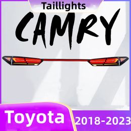 Auto Styling Voor Toyota Camry 20 18-2023 Led Through Achterlicht Achterlicht Met Rem Richtingaanwijzer Achterlichten auto Montage