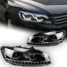 Style de voiture pour VW Passat B7 phares 20 11-20 16 phare LED DRL Hid lampe frontale Bi xénon lentille de projecteur