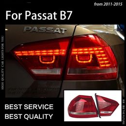 Estilo de coche para VW Passat B7 luces traseras 20 12-20 15 Passat versión estadounidense luz trasera LED DRL Dynami señal freno auto Accesorios