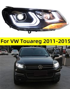 Style de voiture pour VW Touareg LED Headlight 20 11-20 15 DRL HID OPTION LAMPE LAMPE ANGEL BI ACCESSOIRES DE BOUR BI XENON
