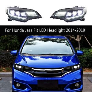 Lámpara frontal de estilo de automóvil Partes automáticas de la señal de giro de la transmisión de la transmisión para la transmisión para el conjunto del faro LED Honda Jazz Fit 14-19