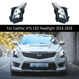 Auto Styling Voorlamp Voor Cadillac ATS ATS-L LED Koplamp Montage 14-18 DRL Dagrijverlichting Streamer richtingaanwijzer