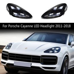 Lampe avant de style de voiture pour Porsche Cayenne, ensemble de phares LED 11-18, feu de jour, clignotant, feux de route