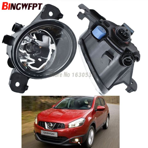 Faros antiniebla LED delanteros de estilo de coche, luces antiniebla halógenas 26150-89905 (izquierda + derecha)/2 uds para Nissan Qashqai Dualis J10