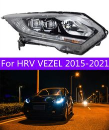 Auto Styling Koplampen Voor Hrv Vezel 20 15-2021 HR-V Led Dynamische Richtingaanwijzer Koplampen Grootlicht Lens drl Koplamp
