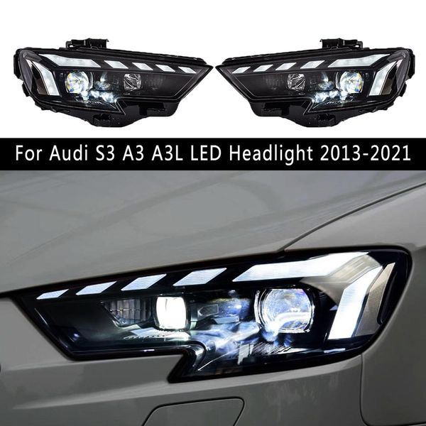 Assemblage de lampe de la lampe de style voiture LED DRL Daytime Running Light Streamer Turn Signal Angel Oeil for Audi S3 A3 A3L LED PhaMelight 13-21