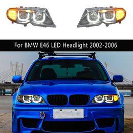 Auto Styling Hoofd Lamp Voor Bmw E46 320i 318i 325i Led Koplamp 02-06 Dagrijverlichting Streamer Richtingaanwijzer koplampen