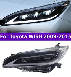 Auto Styling Hoofd Lamp Voor Toyota WISH 2009-20 15 Koplamp Montage Led Vloeiende Licht Richtingaanwijzers