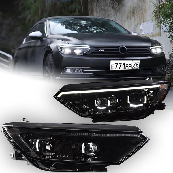 Lampe frontale de style de voiture pour VW Passat B8 phare LED lentille de projecteur 20 15-20 19 Magotan Angel Eye phares DRL automobile