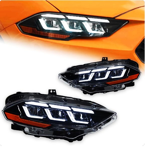 Luces delanteras de estilo de coche para Ford Mustang faros 20 18-20 22 Mustang LED faro mejorado DRL Hid Bi Xenon lámpara