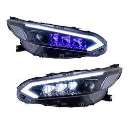 Auto Styling Koplamp Dagrijverlichting Voor Nissan Sylphy LED Koplamp Streamer Richtingaanwijzer Grootlicht Angel Eye Projector Lens