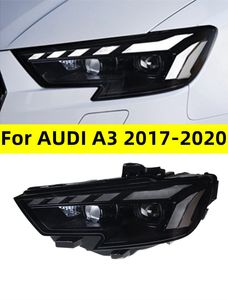 Auto Styling Koplampen voor AUDI A3 20 17-20 20 LED Koplamp Projector Lens Blauw DRL Hoofd Lamp auto Accessoires