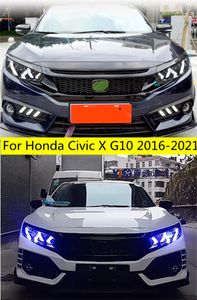 Feux de route de style de voiture pour Honda Civic X G10 phare LED 16-21 DRL clignotant phare de course