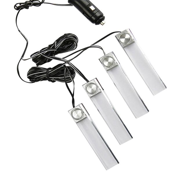 Car Styling Intérieur Dash Plancher Pied 4-en-1 LED Décoration Lumière Ambiance Lampe