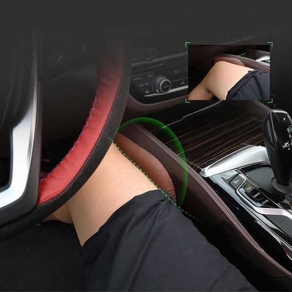 Car Styling Cuir Jambe Coussin Genouillère Cuisse Soutien Oreiller Intérieur Accessoires pour BMW 1 2 3 4 5 6 7 Série X1 X3 X4 X5 X6 Z4 245D