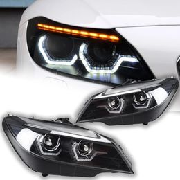 Ampoules de phares LED de style de voiture pour phares BMW Z4 20 09-20 16 E89 phare DRL Hid lampe frontale Angel Eye Bi faisceau xénon accessoires automobiles