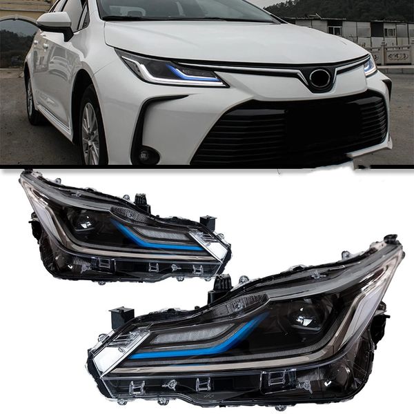 Estilo do carro faróis led para toyota corolla 20 19-20 21 luzes principais estilo sedan substituição drl luzes diurnas